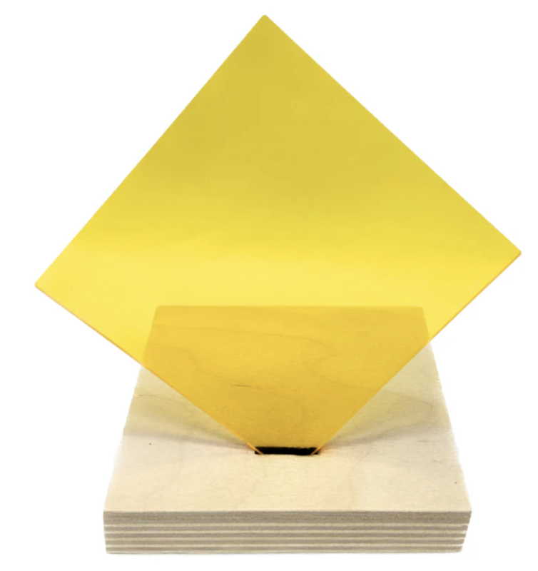 Akrylplade 3 mm 37,5*50 cm, GulGrøn transparent (til Lasercutter)