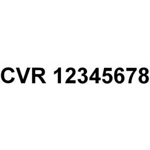 CVR-nummer - skilt til bil. (pris inkl. moms)