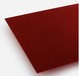 Akrylplade 3 mm Rød (til Lasercutter)